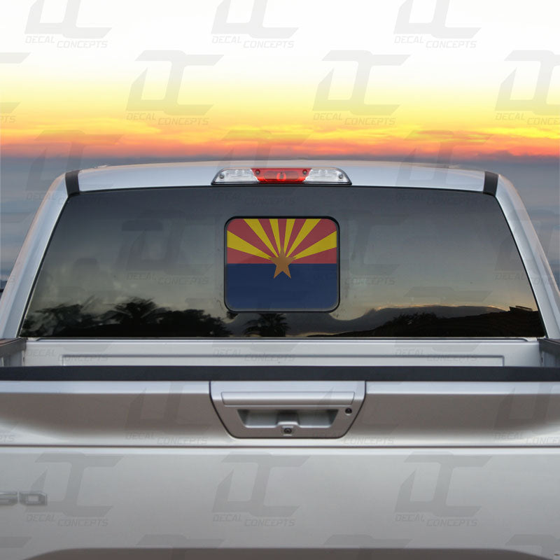 Arizona State Flag Rear Window Printed Accent Decal For Ford F150/F250 (2015-2025)