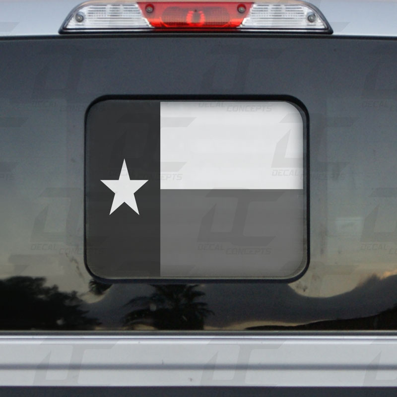 Texas State Flag Rear Window Printed Accent Decal For Ford F150/F250 (2015-2025)