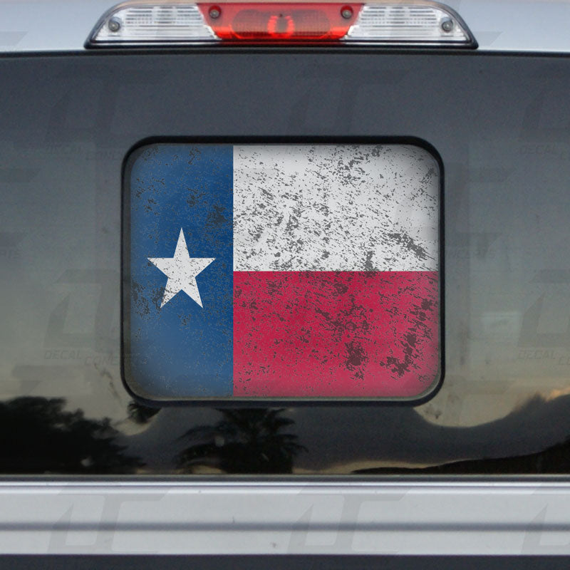 Texas State Flag Rear Window Printed Accent Decal For Ford F150/F250 (2015-2025)