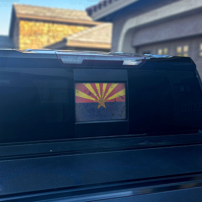 Arizona State Flag Rear Window Printed Accent Decal For Silverado/Sierra (2019-2026)