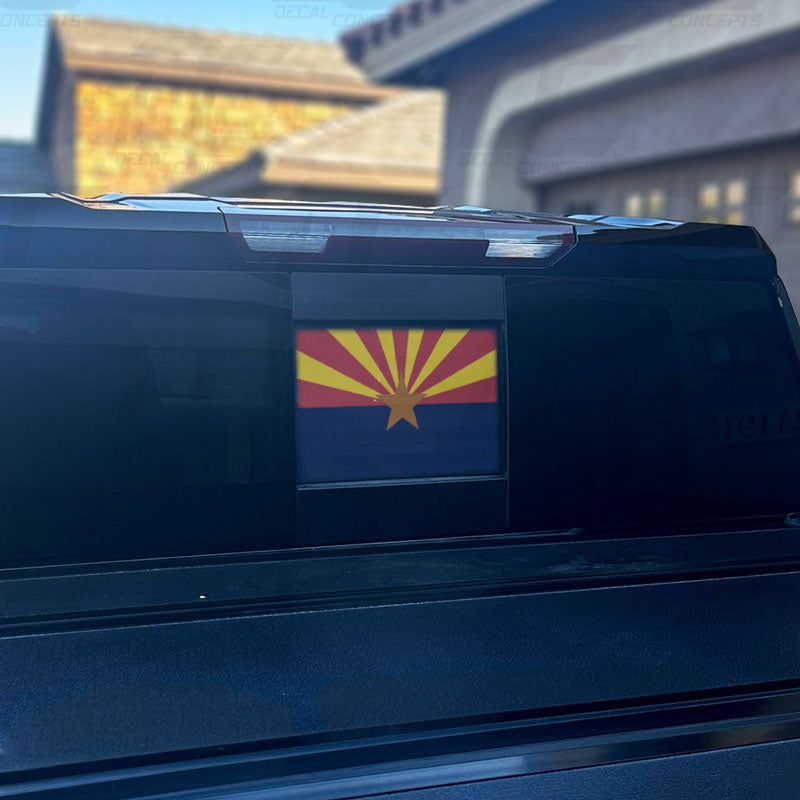 Arizona State Flag Rear Window Printed Accent Decal For Silverado/Sierra (2019-2026)