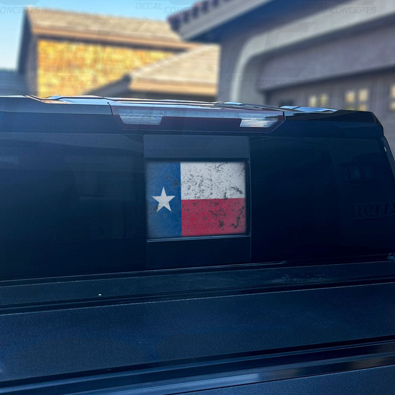 Texas State Flag Rear Window Printed Accent Decal For Silverado/Sierra (2019-2026)