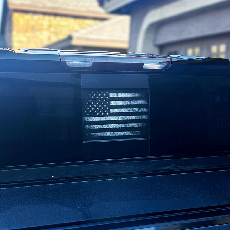 American Flag Rear Window Printed Accent Decal For Silverado/Sierra (2019-2023)