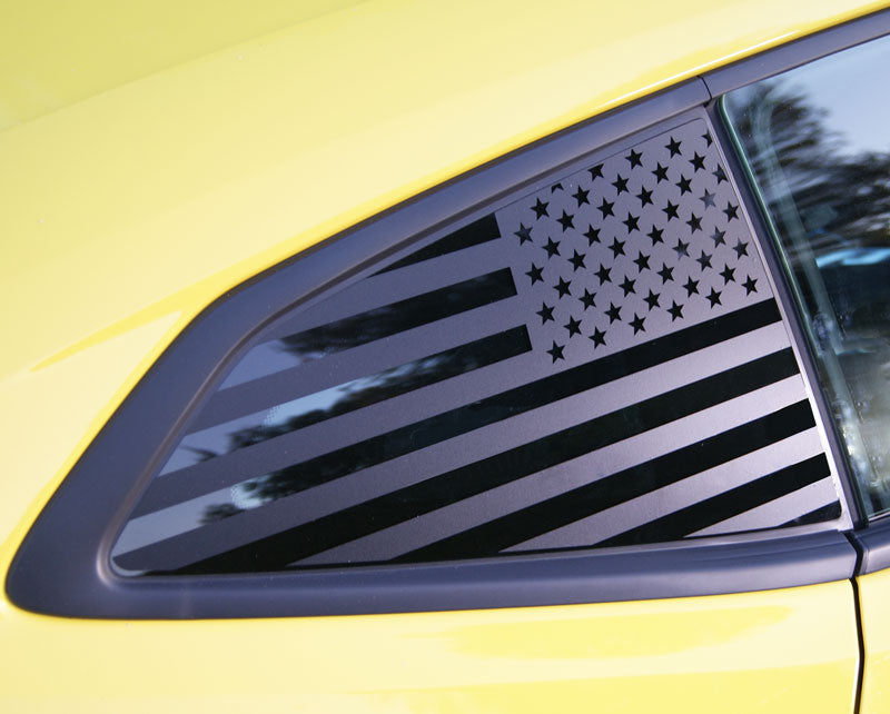 American Flag Rear Quarter Window Accent Decal For Chevy Camaro (2016-2024)