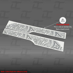 Topographic Style Door Panel Trim Accent Decal Kit For Ford Bronco 2 door (2021+)