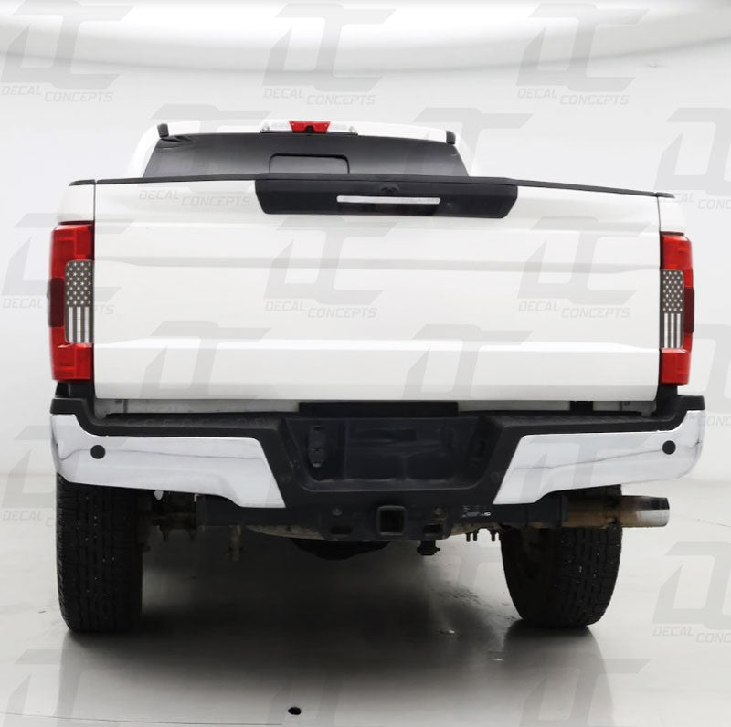 American Flag Rear Reverse Light Accent Decal Kit For Ford F250 / F350 (2017-2019)