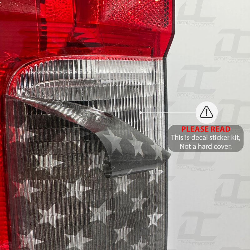 American Flag Rear Reverse Light Accent Decal Kit For Ford F250 / F350 (2017-2019)