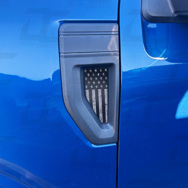 American Flag Fender Badge Emblem Accent Decal Kit For Ford Maverick (2022+)