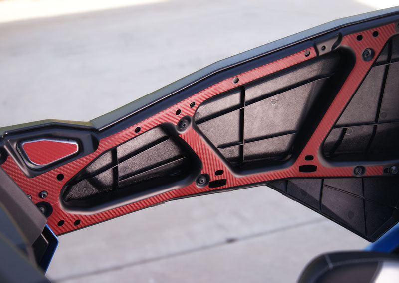 Carbon Fiber Interior Door Frame Decal Kit For Polaris RZR 1000