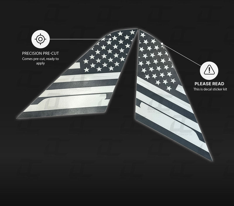 American Flag Rear Corner Molding Accent Decal Kit For Ford Bronco Sport (2021+)