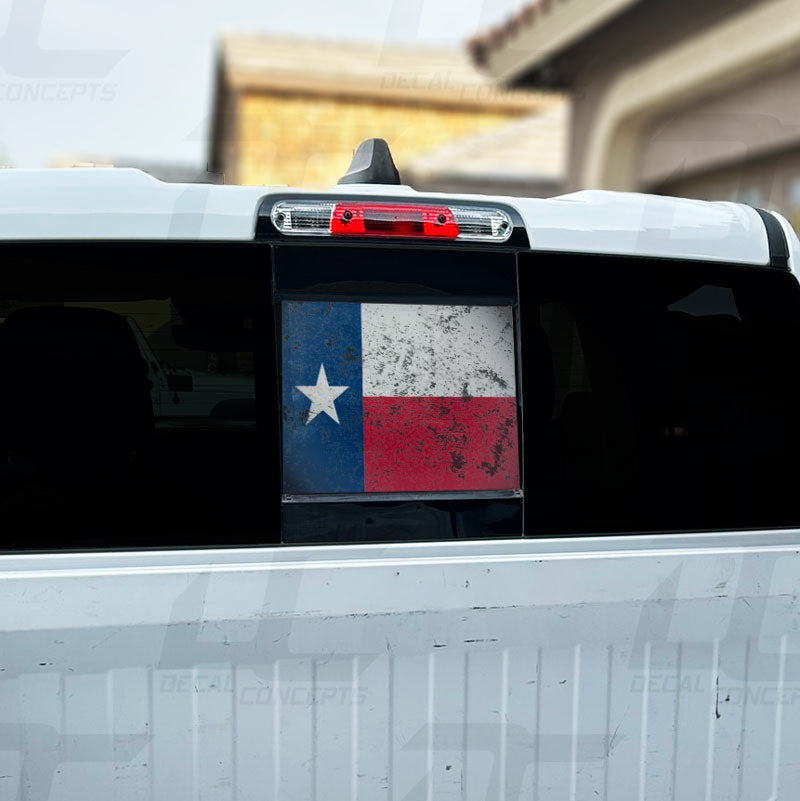 Texas State Flag Rear Window Printed Accent Decal For Dodge Ram (2019-2026)