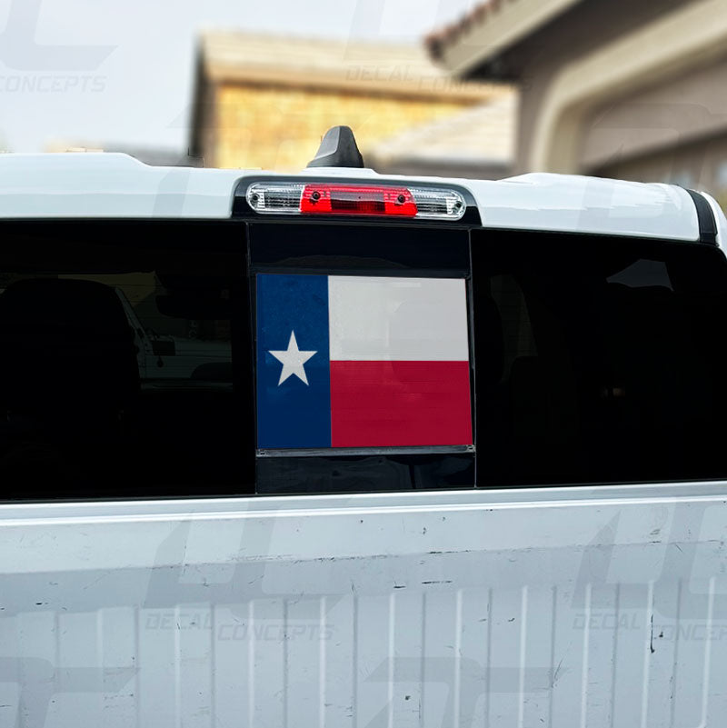 Texas State Flag Rear Window Printed Accent Decal For Dodge Ram (2019-2026)