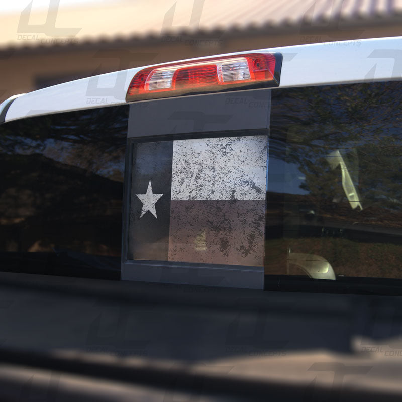 Texas State Flag Rear Window Printed Accent Decal For Silverado/Sierra (2014-2018)