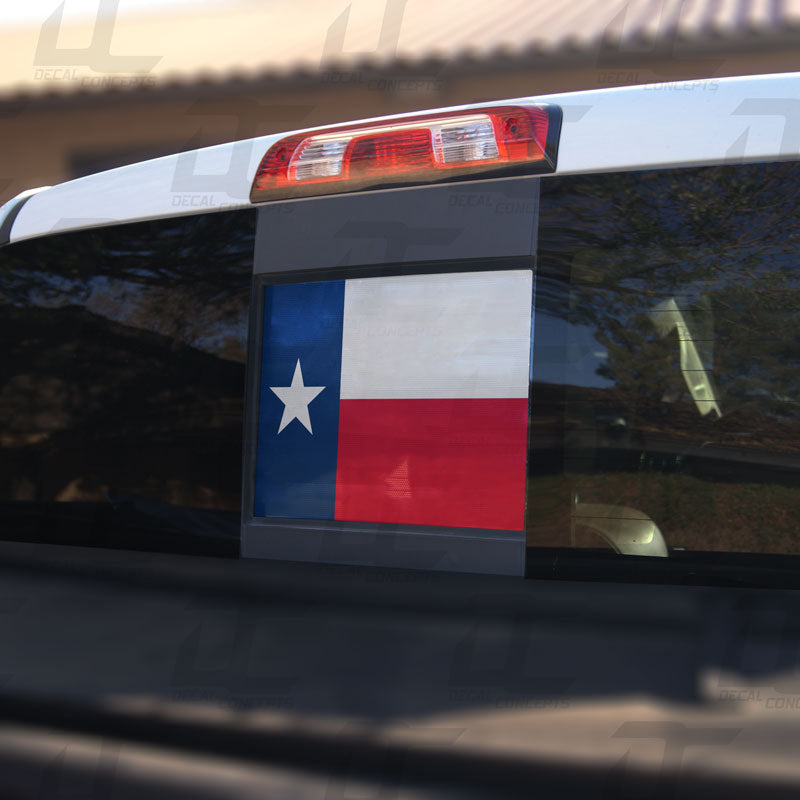 Texas State Flag Rear Window Printed Accent Decal For Silverado/Sierra (2014-2018)