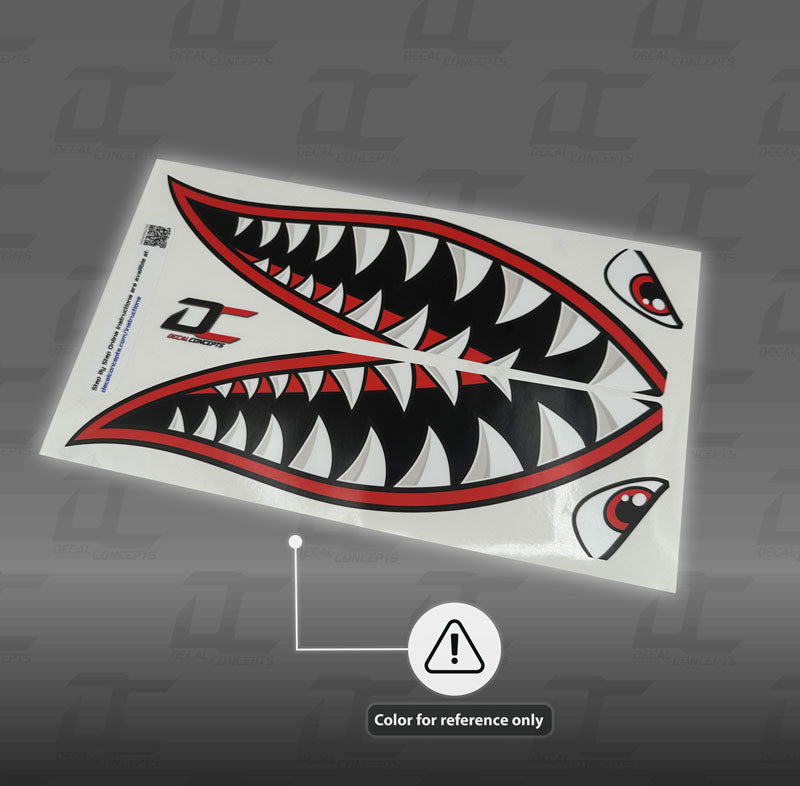 Shark Mouth Flying Tigers Battery Accent Decal Graphic Kit For Talaria XXX