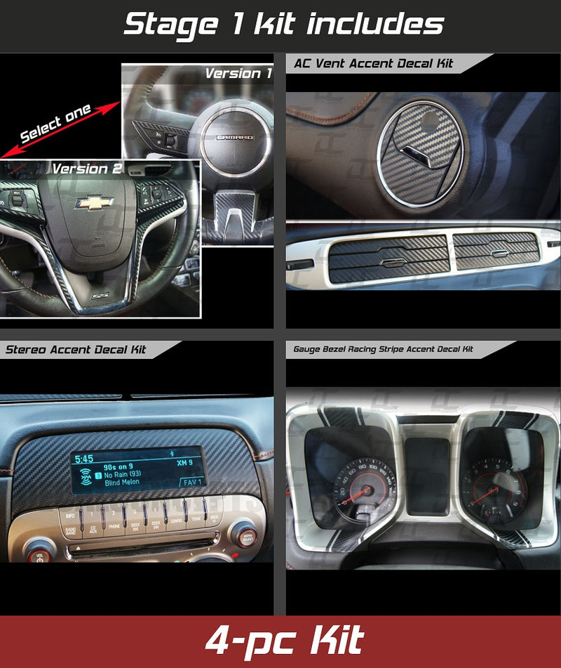 Stage 1 Interior Decal Dress Up Kit For Chevy Camaro (2010-2015)
