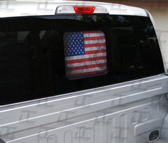 American Flag Distressed Rear Window Printed Accent Decal For Ford F150/F250 (2015-2024)