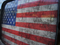 American Flag Distressed Rear Window Printed Accent Decal For Silverado/Sierra (2014-2018)