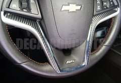 Carbon Fiber Steering Wheel Accent Decal For Chevy Camaro (2012-2015)