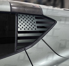 American Flag Rear Quarter Window Panel Accent Decal Kit For C8 Corvette (2020-2024)