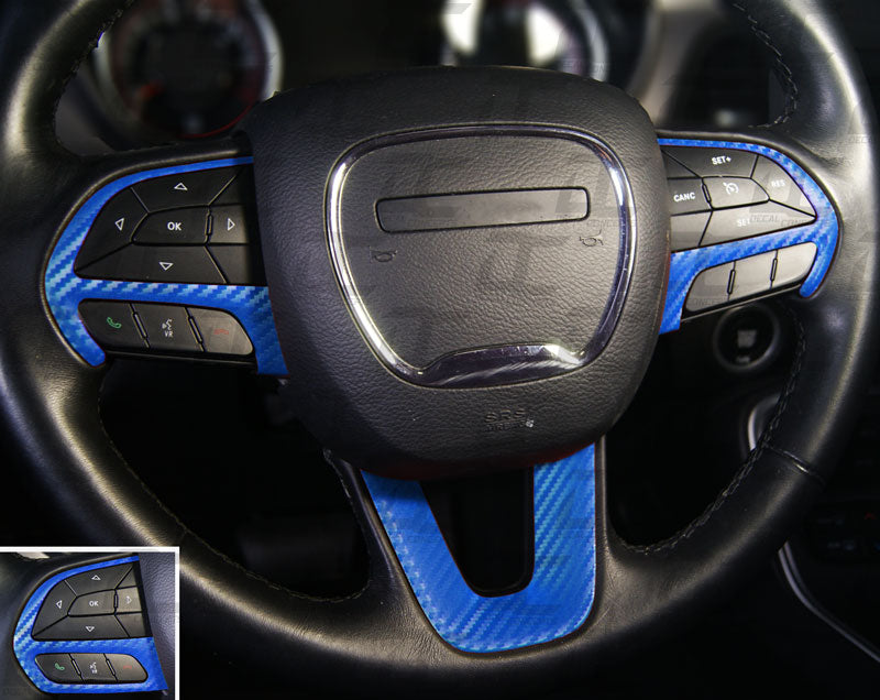 Full Steering Wheel Accent Decal Cover For Dodge Challenger (2015-2023)