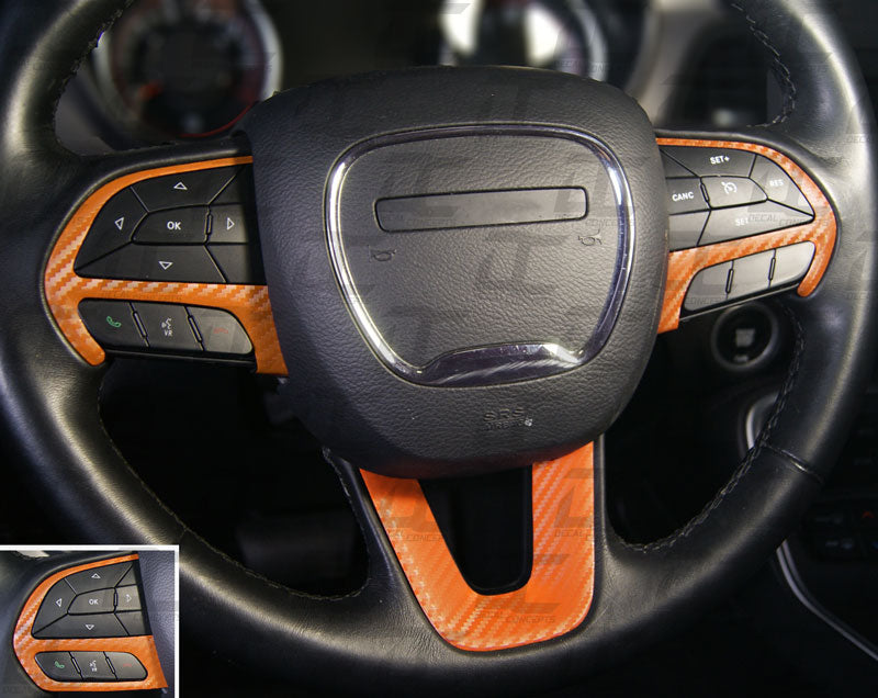 Full Steering Wheel Accent Decal Cover For Dodge Challenger (2015-2023)