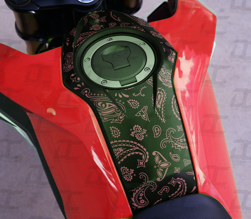 Paisley Pattern Gas Tank Accent Decal Graphic Kit For Honda Grom (2017-2020)