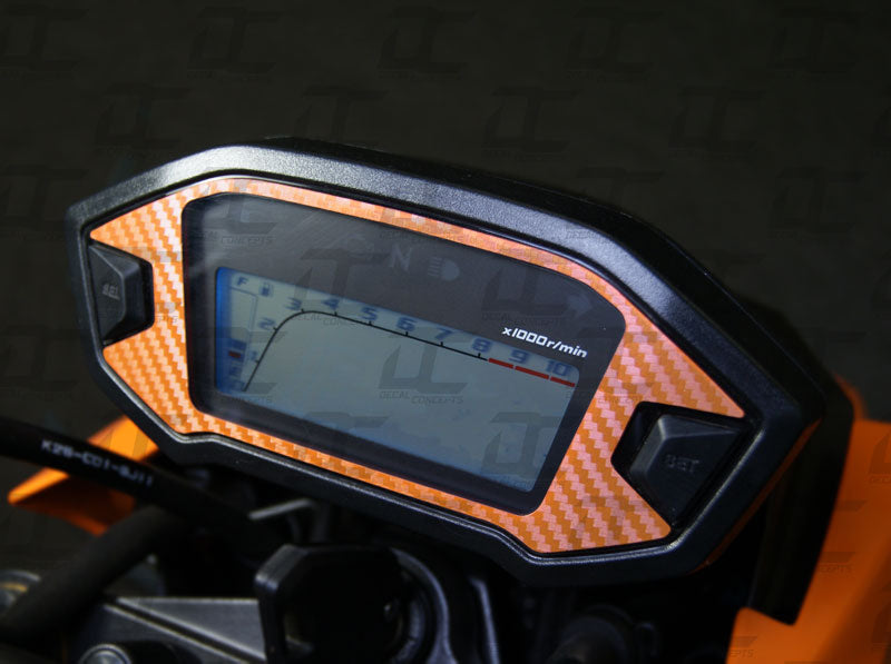 Carbon Fiber Speedo Dash Cluster Accent Decal Kit For Honda Grom (2014-2020)