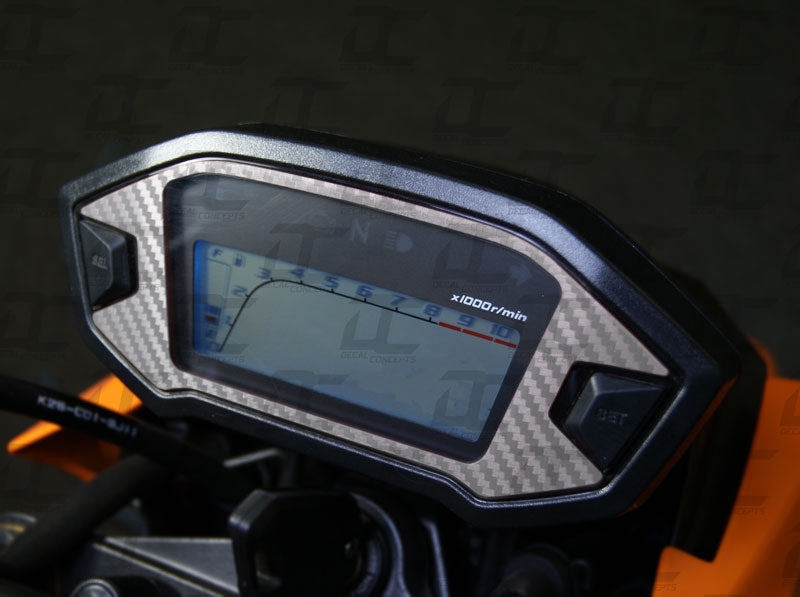 Carbon Fiber Speedo Dash Cluster Accent Decal Kit For Honda Grom (2014-2020)