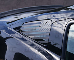 American Flag Rear Quarter Window Accent Decal For Ford Mustang (2010-2014)