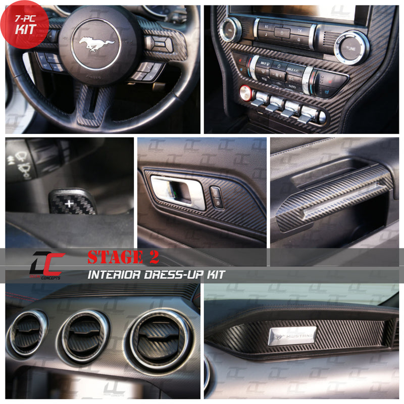 Stage 2 Interior Decal Dress Up Kit For Ford Mustang (2015-2023)