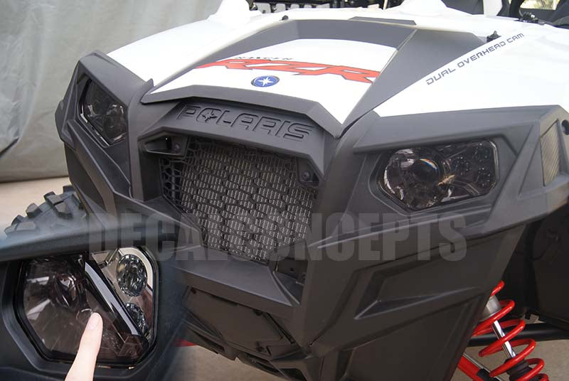 Smoked Headlight Tint Covers For Polaris RZR 800/900