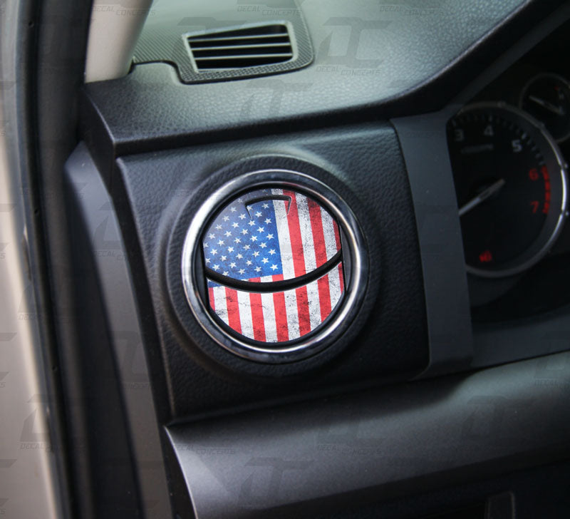 American Flag Interior AC Vent Accent Decal Kit For Tundra/Tacoma (2014-2021)(2016-2023)