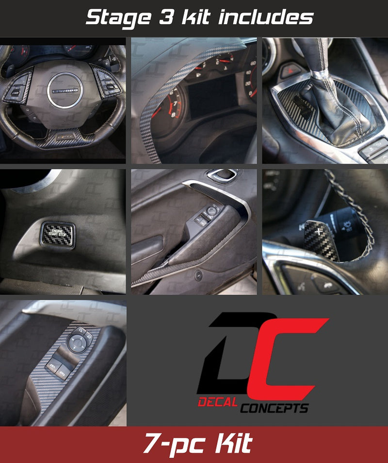 Stage 3 Interior Decal Dress Up Kit For Chevy Camaro (2016-2024)